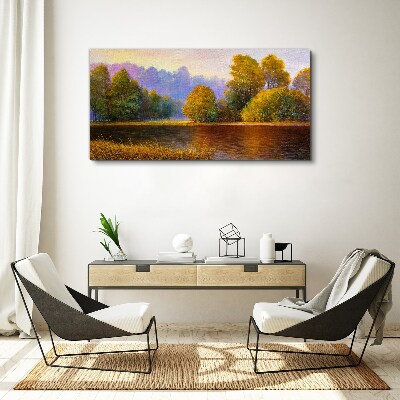 A peaceful autumn landscape Canvas Wall art