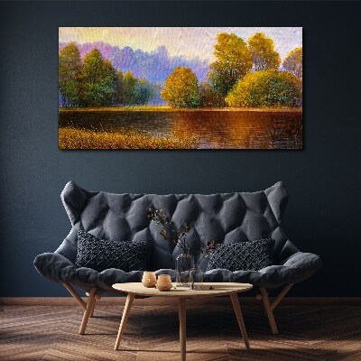 A peaceful autumn landscape Canvas Wall art