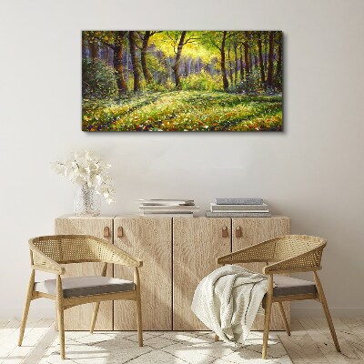 Flowers forest nature Canvas Wall art