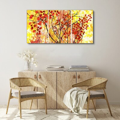 Abstraction leaves branches Canvas Wall art