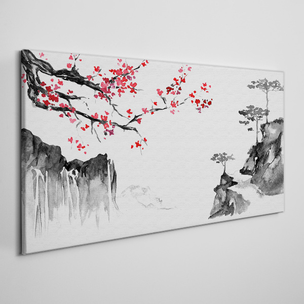 Japanese-style floral landscapes Canvas Wall art