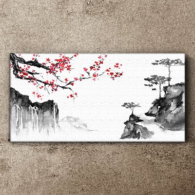 Asian cherry tree Canvas Wall art