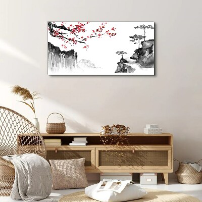 Asian cherry tree Canvas Wall art