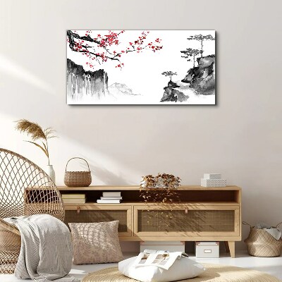 Japanese-style floral landscapes Canvas Wall art