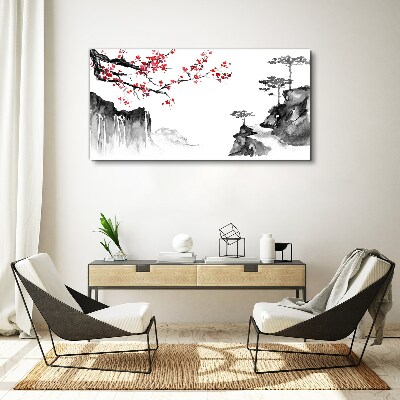 Japanese-style floral landscapes Canvas Wall art