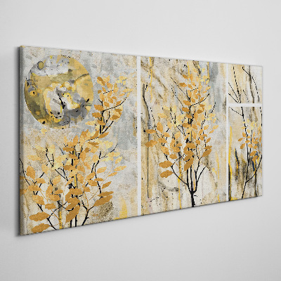 Abstraction leaves branches Canvas Wall art