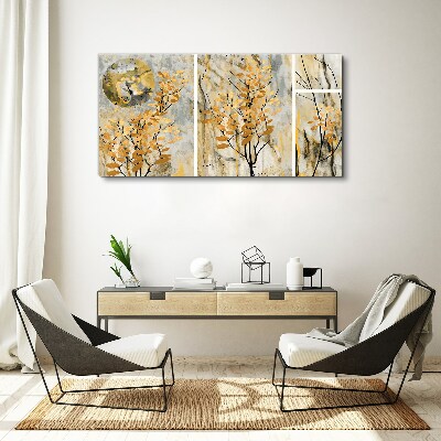 Abstraction leaves branches Canvas Wall art