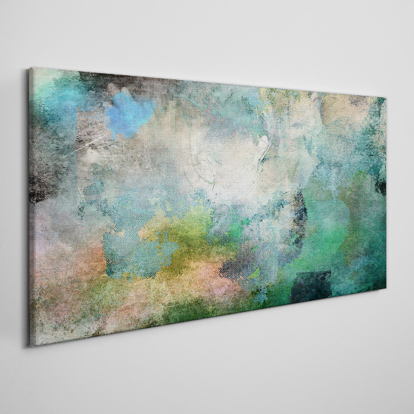 Abstract composition in shades of green Canvas Wall art