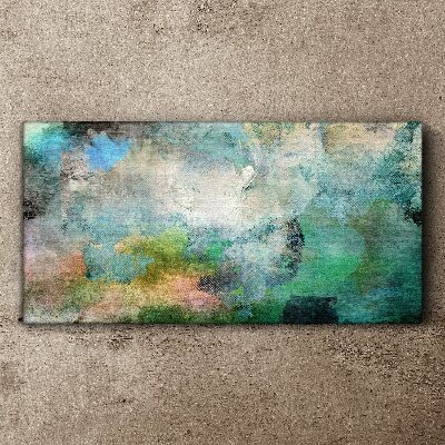 Abstract composition in shades of green Canvas Wall art