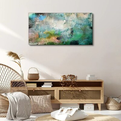 Abstract composition in shades of green Canvas Wall art