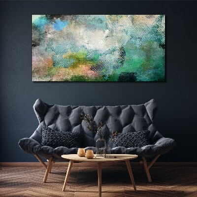 Abstract composition in shades of green Canvas Wall art