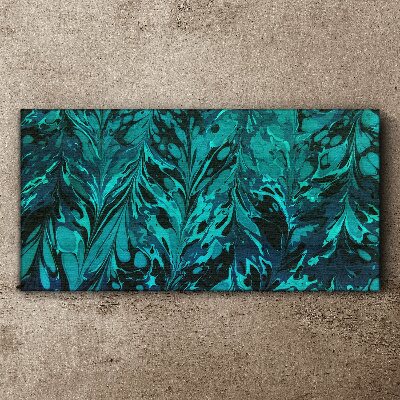 Turquoise swirls of abstraction Canvas Wall art
