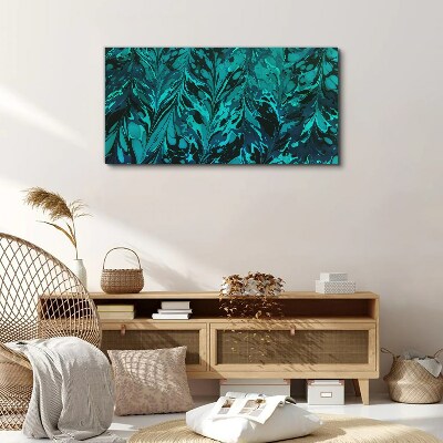Turquoise swirls of abstraction Canvas Wall art