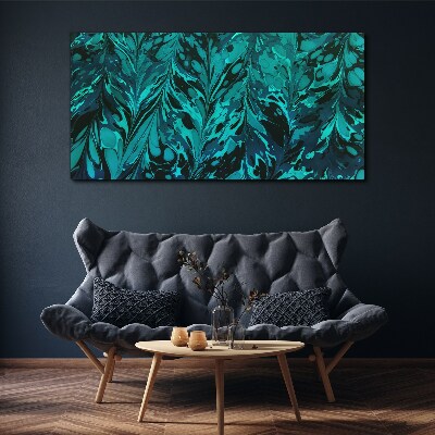 Turquoise swirls of abstraction Canvas Wall art