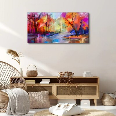 Water abstraction forest Canvas Wall art