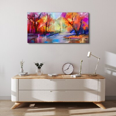 Colorful autumn landscape Canvas Wall art
