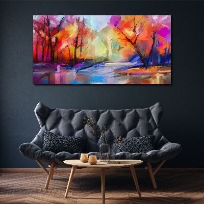 Water abstraction forest Canvas Wall art