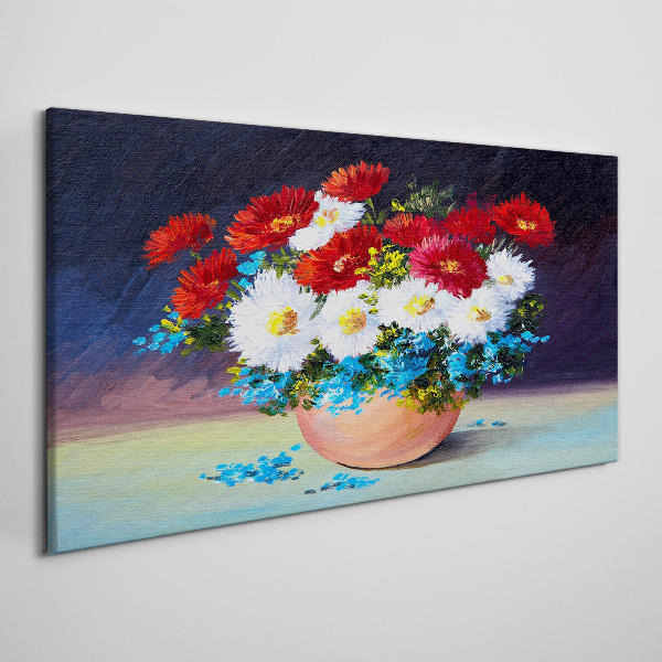 Flower bouquet in a vase Canvas Wall art