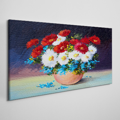Flower bouquet in a vase Canvas Wall art