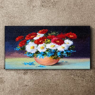 Flower bouquet in a vase Canvas Wall art
