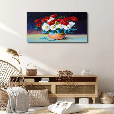 Flower bouquet in a vase Canvas Wall art