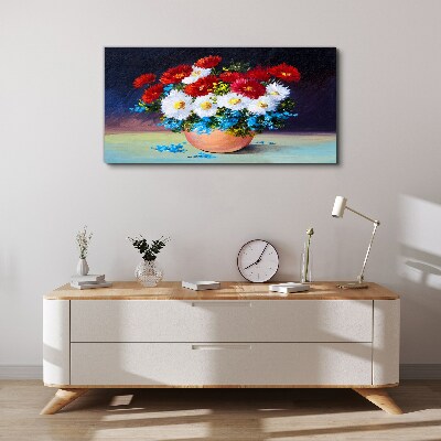 Flower bouquet in a vase Canvas Wall art