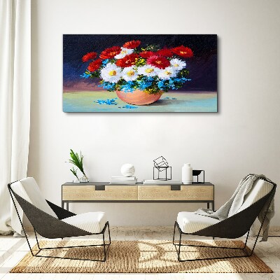 Flower bouquet in a vase Canvas Wall art