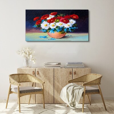 Flower bouquet in a vase Canvas Wall art