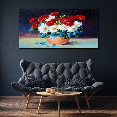 Flower bouquet in a vase Canvas Wall art