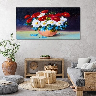 Flower bouquet in a vase Canvas Wall art
