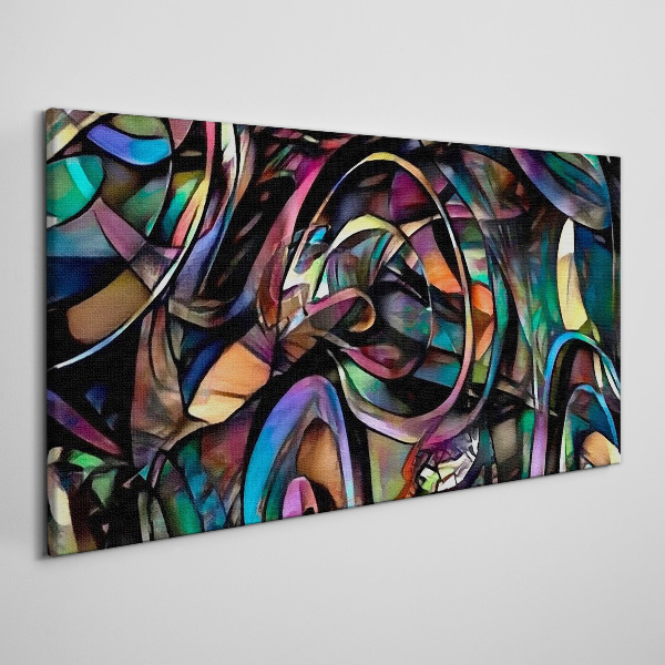Colorful abstractions in glass Canvas Wall art