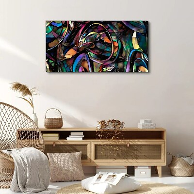 Colorful abstractions in glass Canvas Wall art