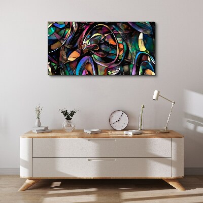Colorful abstractions in glass Canvas Wall art