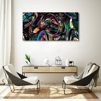 Colorful abstractions in glass Canvas Wall art
