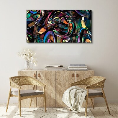 Colorful abstractions in glass Canvas Wall art