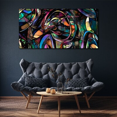 Colorful abstractions in glass Canvas Wall art