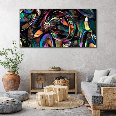Colorful abstractions in glass Canvas Wall art
