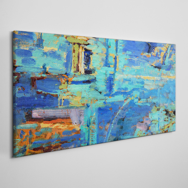 Abstract composition in blue tones Canvas Wall art