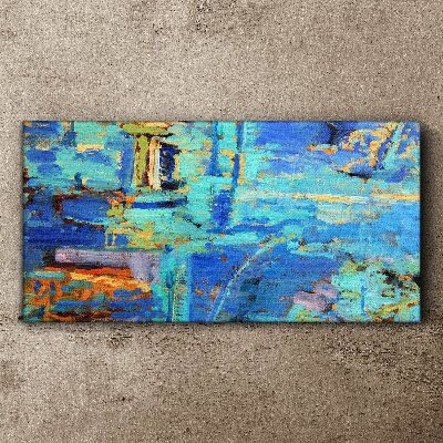 Abstract composition in blue tones Canvas Wall art