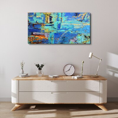 Abstract composition in blue tones Canvas Wall art