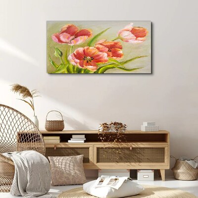 Spring tulips in pastel shades Canvas Wall art