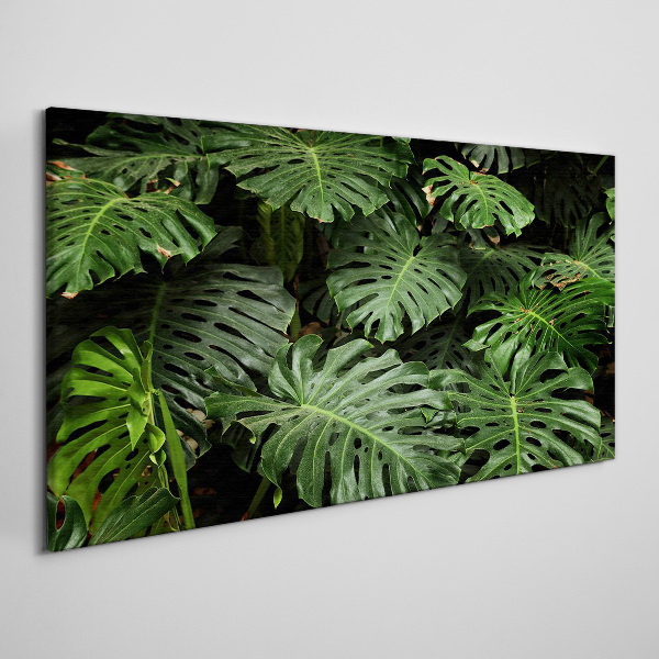Tropical Monstera Leaves Canvas Wall art