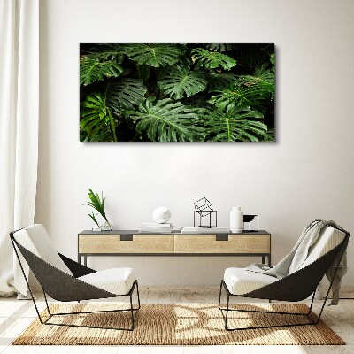 Tropical Monstera Leaves Canvas Wall art