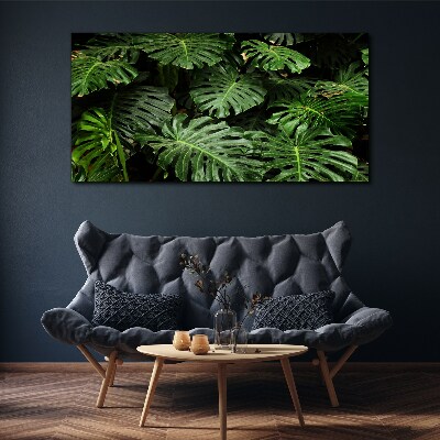 Tropical Monstera Leaves Canvas Wall art