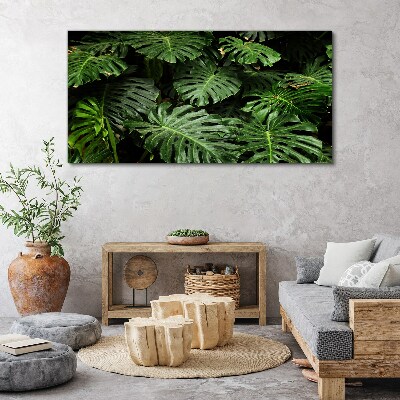 Tropical Monstera Leaves Canvas Wall art