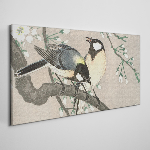 Birds on a branch Canvas Wall art