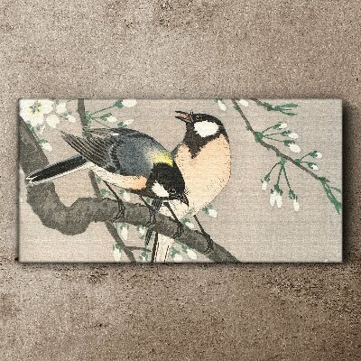 Birds on a branch Canvas Wall art