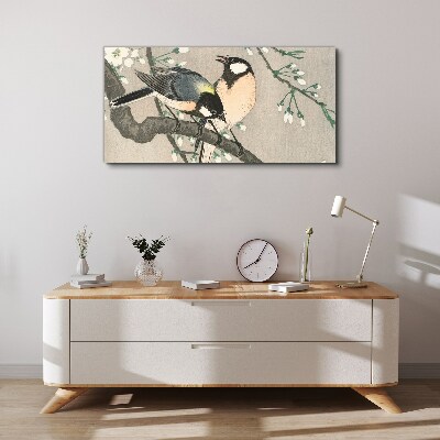 Birds on a branch Canvas Wall art