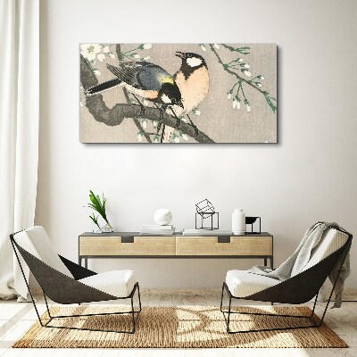 Birds on a branch Canvas Wall art