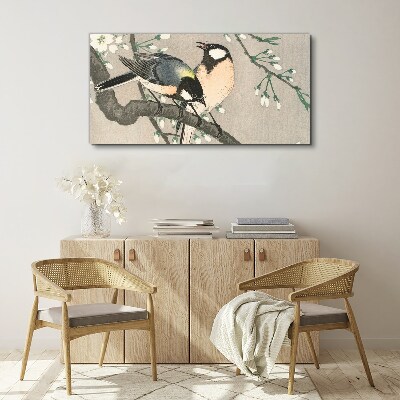 Birds on a branch Canvas Wall art